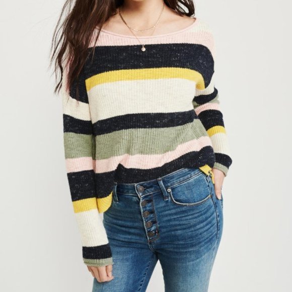Abercrombie & Fitch Sweaters - A&F Striped Boatneck Sweater